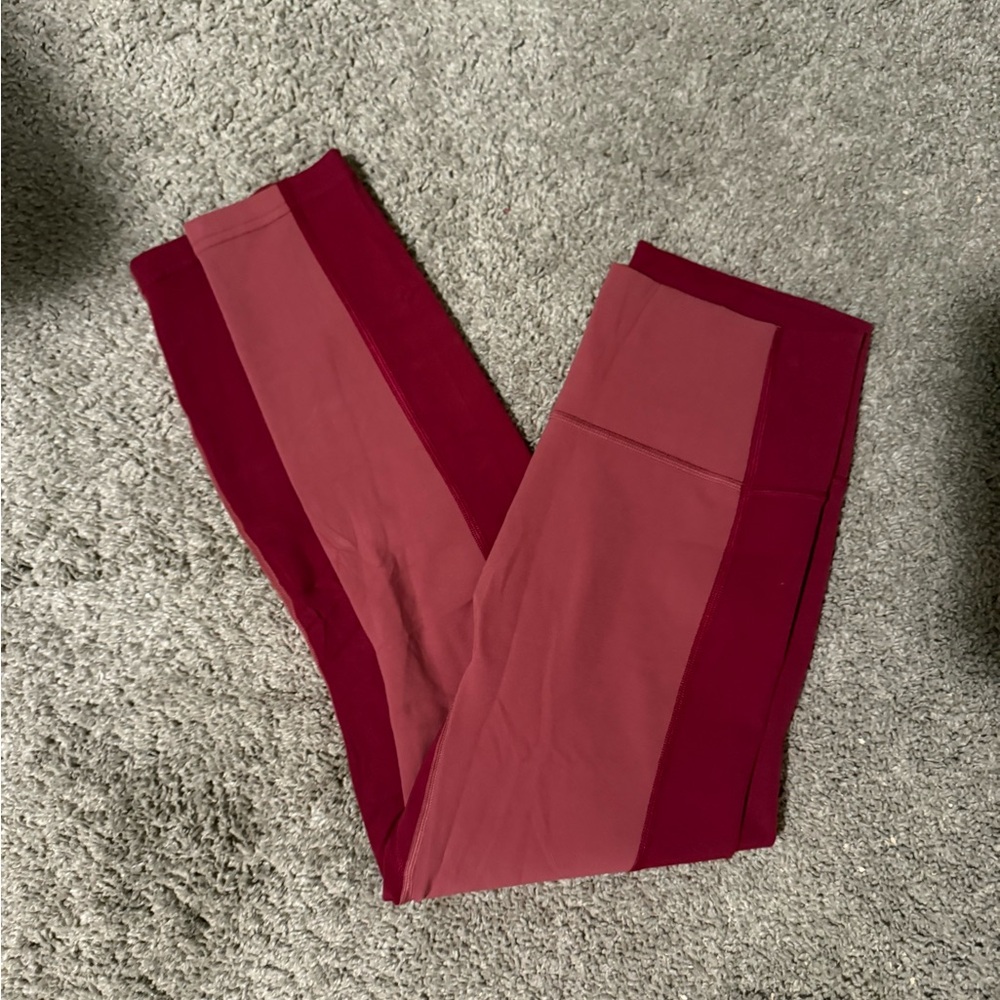 Two-Tone color block athleta Leggings